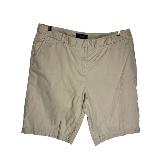 Talbots Pants - Talbots Bermuda Shorts Womens 12 Khaki Cotton Blend High Rise Chino Classic‎